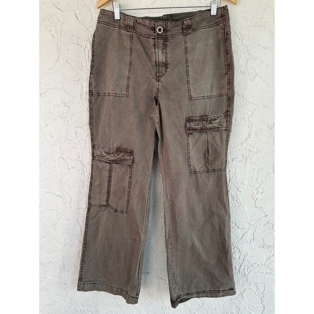 Free People Thing Utility Cargo Utility‎ Pants Straight Leg Low Rise Women 10